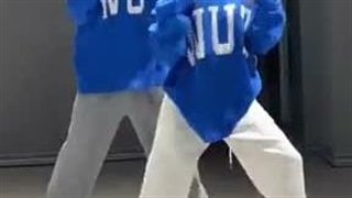 دنس کوتاه دو نفره کیپاپ تم blue-white
