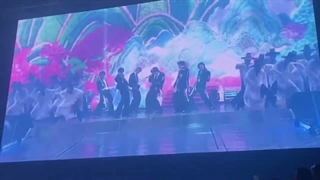 Divine رو هشت نفره اجرا کردن تیکه ای از تور run it seoul stray Kids  کپشن مهم؛