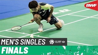 مسابقه فینال بدمینتون VICTOR China Open 2026 انفرادی مردان - Chou Tien Chen از چین تایپه درمقابل Toma Junior Popov از فرانسه