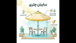 سایبان چتری ارزان‌ قیمت؛ راز خنک موندن تو گرمای تابستون! ☀️
