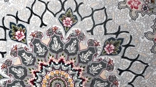 فرش 700 شانه تراکم 2550 کد E8042 کلاسیک نقره ای فرش متحد آسیا - اقساط تا سال 1410